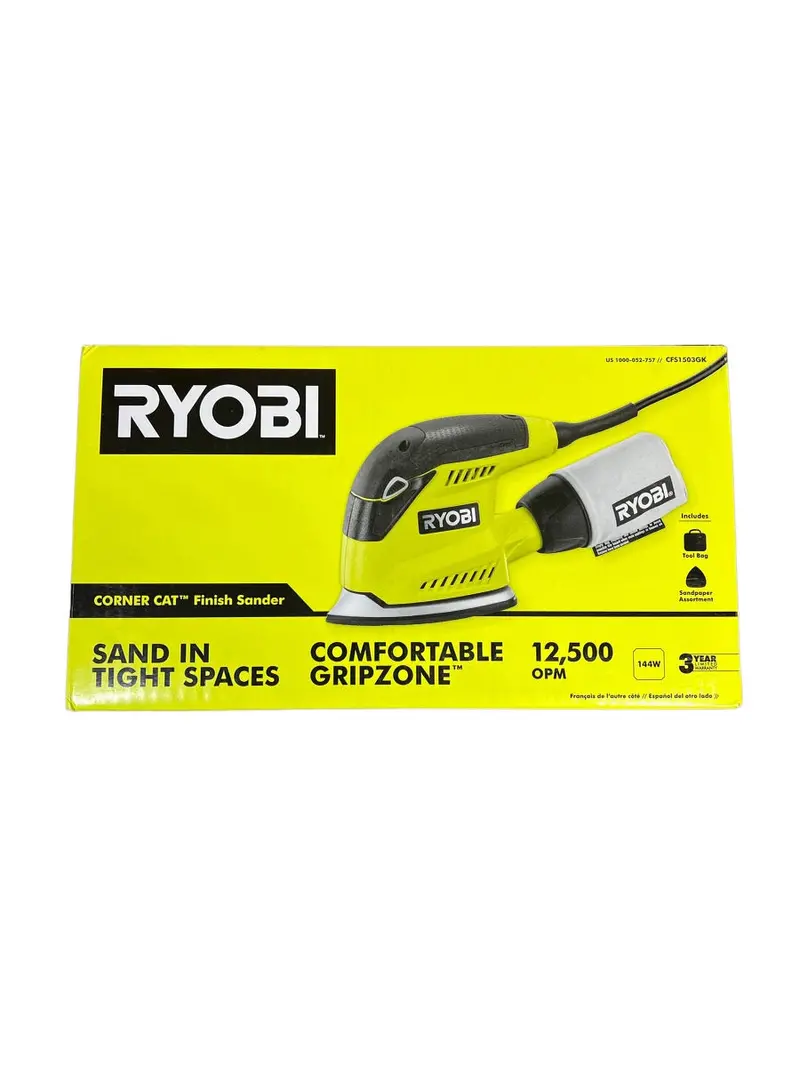 1.2A Corded 5.5-Inch Corner Cat Sander With Integrated Dust Collection Bag 1