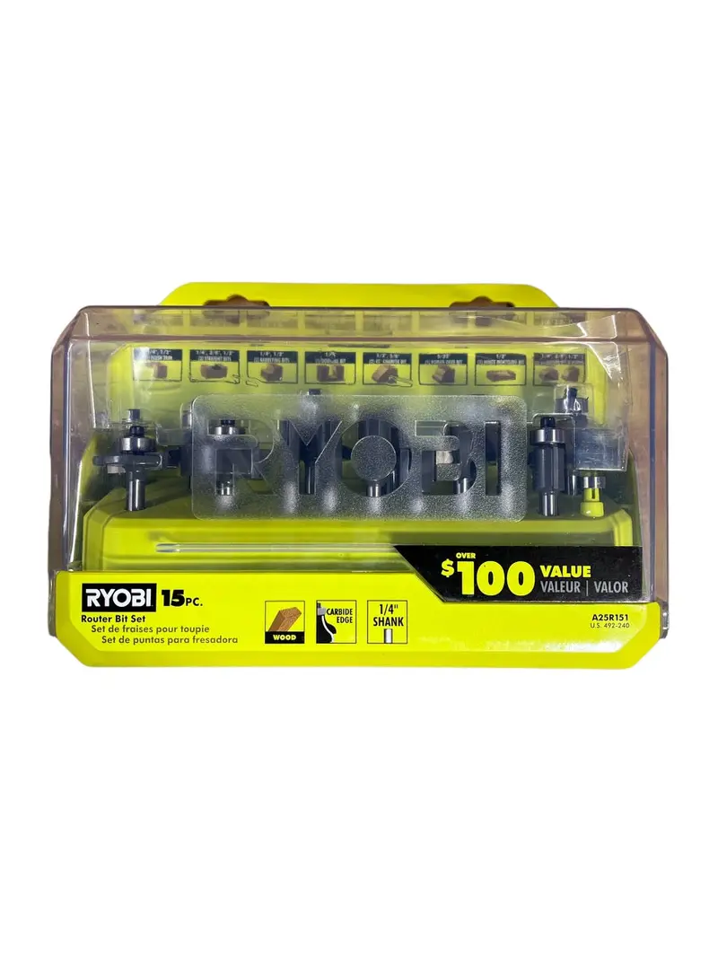 15-Piece Shank Carbide Router Bit Set For Clean, Durable Cuts 1