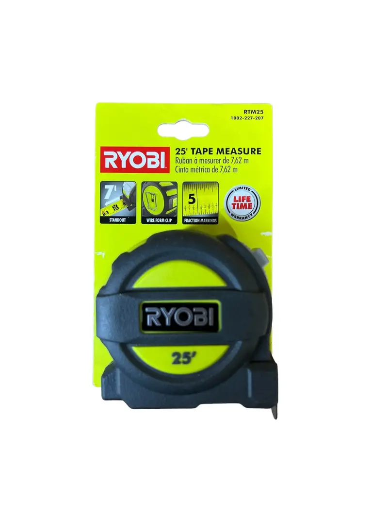 25-Foot Heavy-Duty Tape Measure – Overmolded Housing With Wireform Belt Clip 1