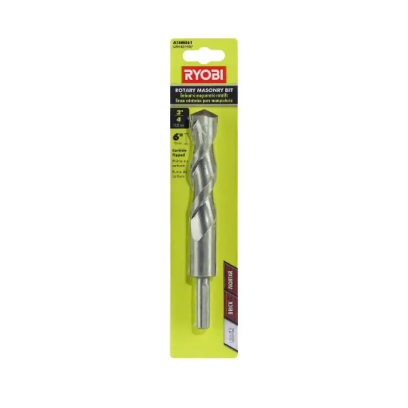 3/4" Rotary Masonry Drill Bit – 6" Heavy-Duty Concrete Bit 1