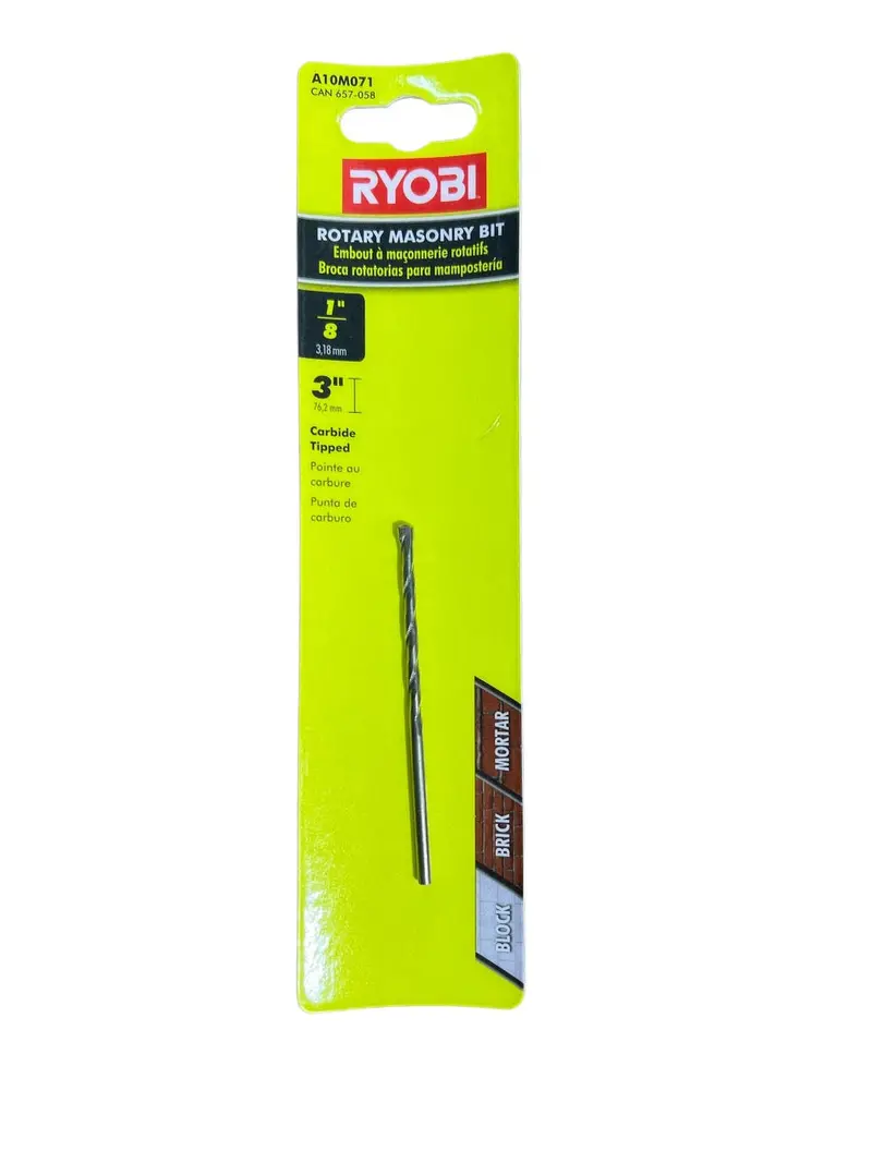 3-Inch Rotary Masonry Drill Bit – 1/8-Inch Shank For Concrete And Brick 1
