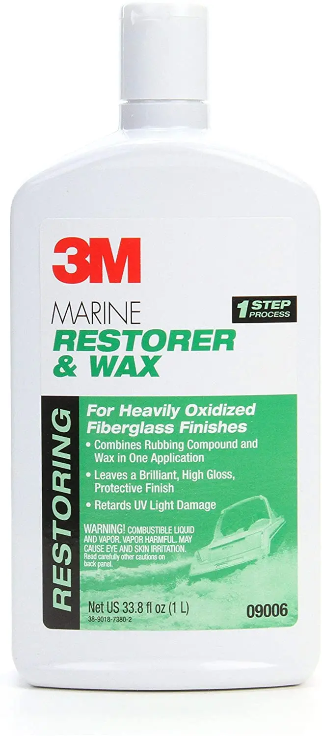 3M Marine Fiberglass Restorer And Wax – 32 Oz Swirl-Free Refinishing & Protection 1