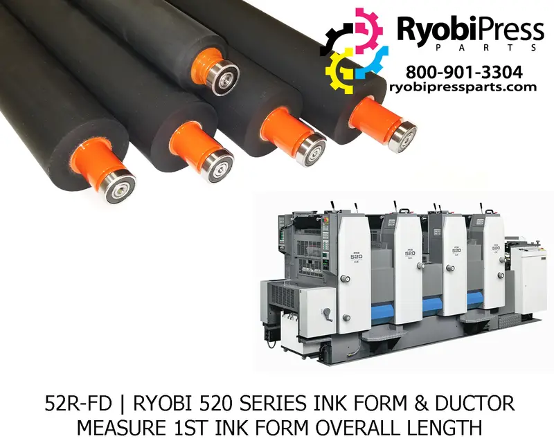 52R-Fd10 Ink Form And Ductor Kit For 520-Series Presses – Verify First Ink Form Length 1