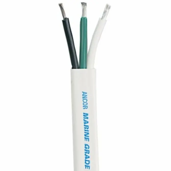 Ancor 12/3 Awg White Flat Triplex Marine Wiring (Per Foot) 1