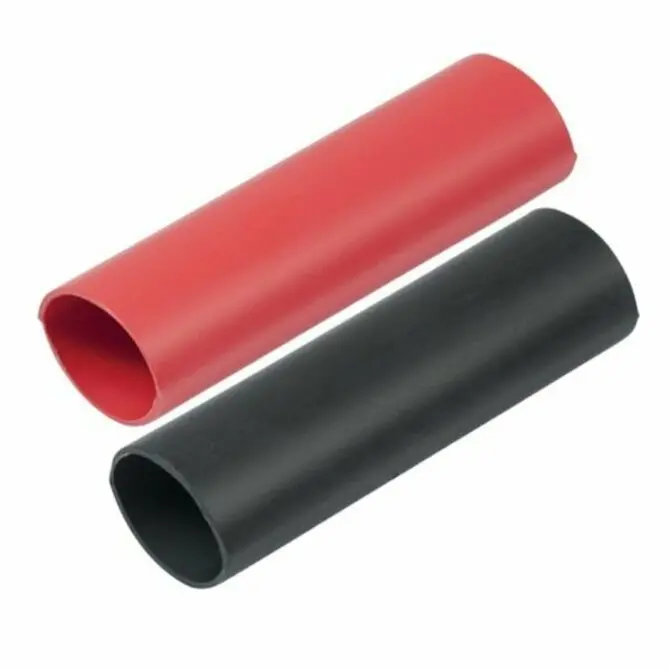 Ancor Heavy-Wall Heat Shrink Tubing – 3/4" X 3", Black & Red, 2-Piece Pack 1