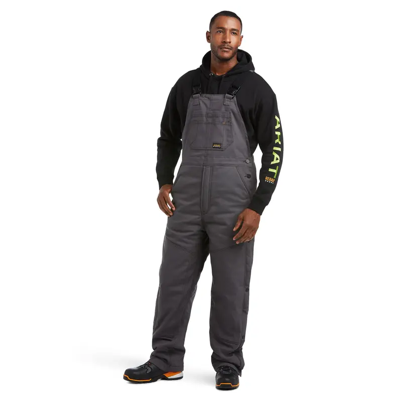 Ariat Men'S Rebar Duracanvas Stretch Insulated Bib Overalls 1