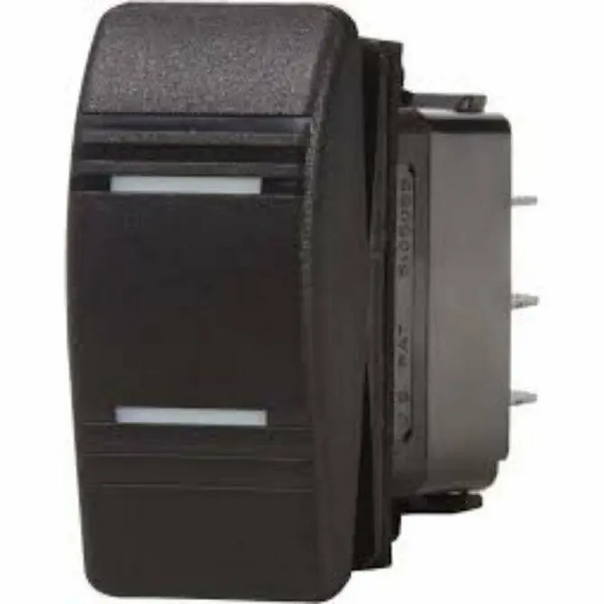 Blue Sea Contura Spdt Black Rocker Switch – (On)-Off-(On) 1