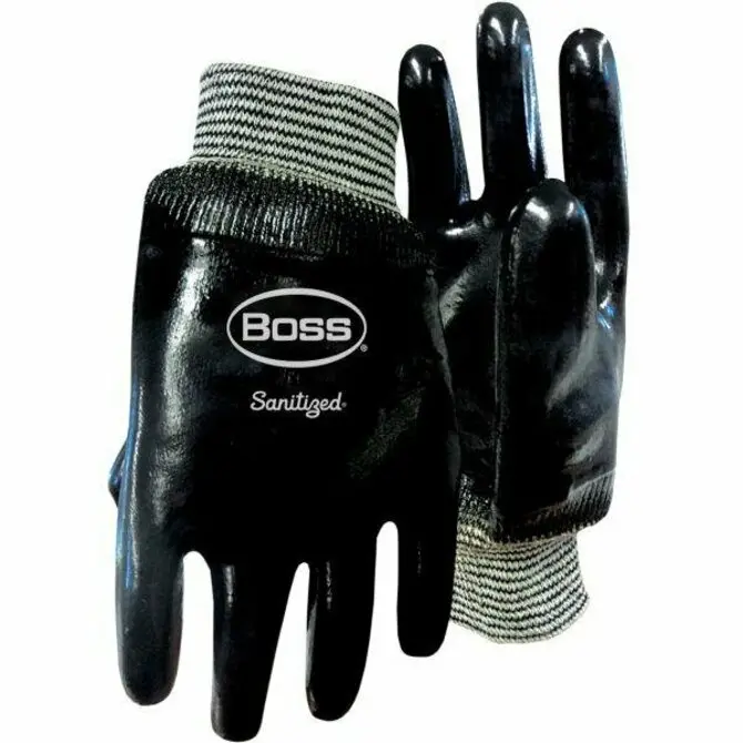 Boss Chemguard Black Neoprene Gloves – Knit Wrist Design 1