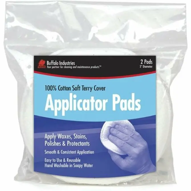 Buffalo Terry Cloth Wax Applicator Pads – 2-Piece Set For Even Coating 1