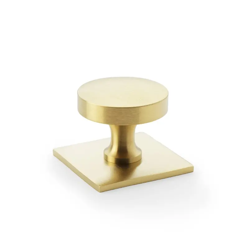 Bullion Cabinet Knob Mounted On Square Backplate – Alexander & Wilks 3