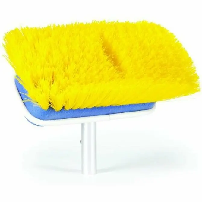 Camco Medium-Duty Brush Attachment – Bright Yellow Bristle Head 1
