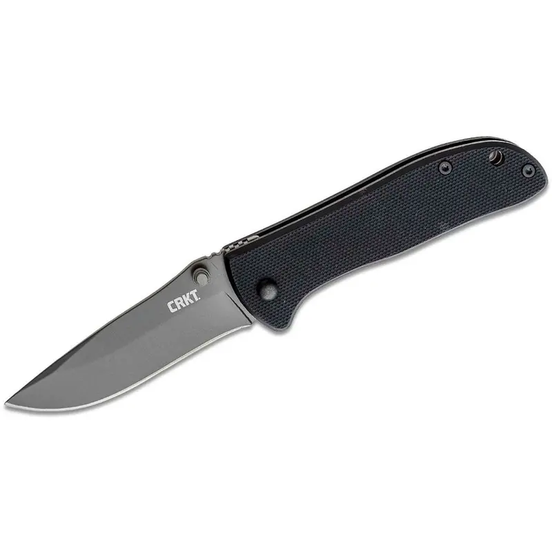 Crkt Drifter Folding Knife – 2.875" Plain Edge, Textured Black G10 Handle 1
