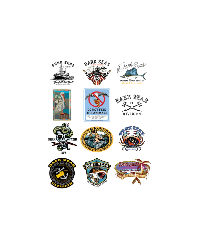 Dark Seas Mixed Graphic Sticker Collection 1