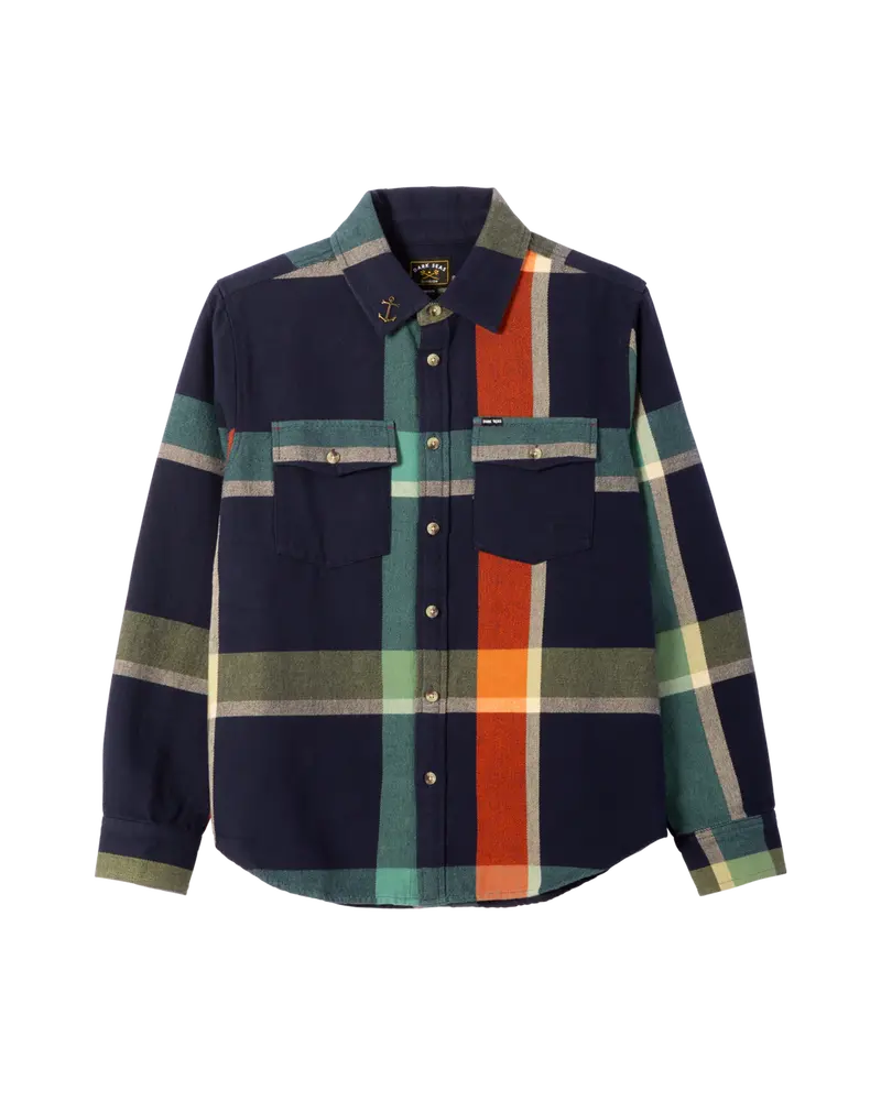 Dark Seas Mojave Button-Down Shirt – Casual Cotton Flannel Top 1