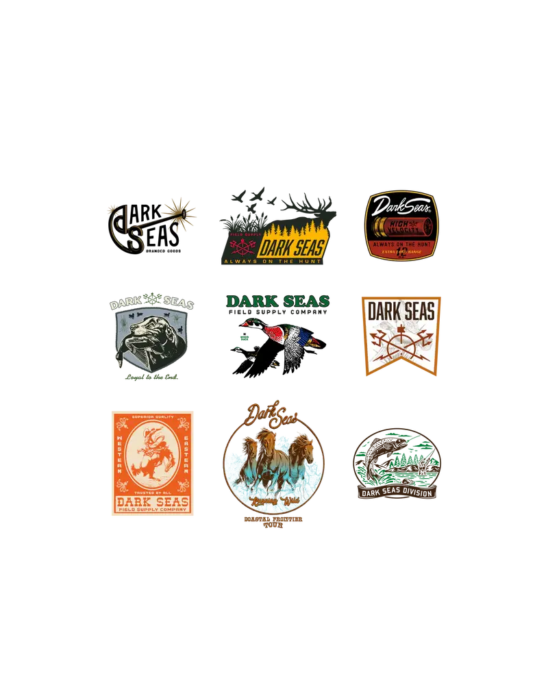 Dark Seas Sportsman Vinyl Sticker Set (6-Pack) 1