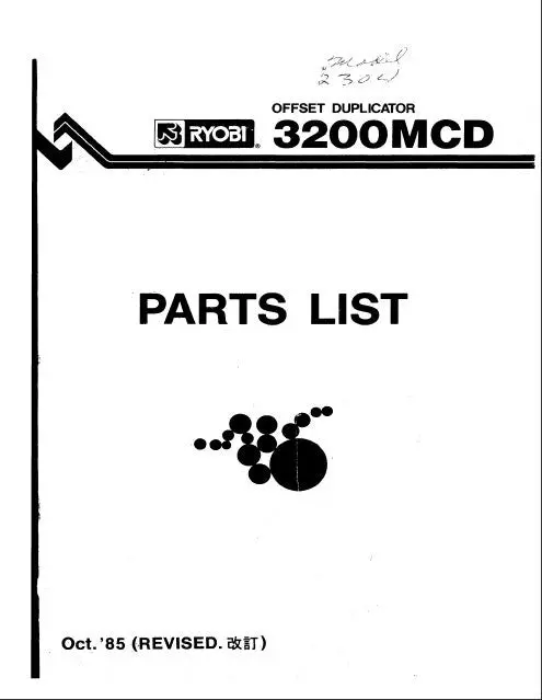 Free 3200Mcd Parts Manual – Pdf Download 1