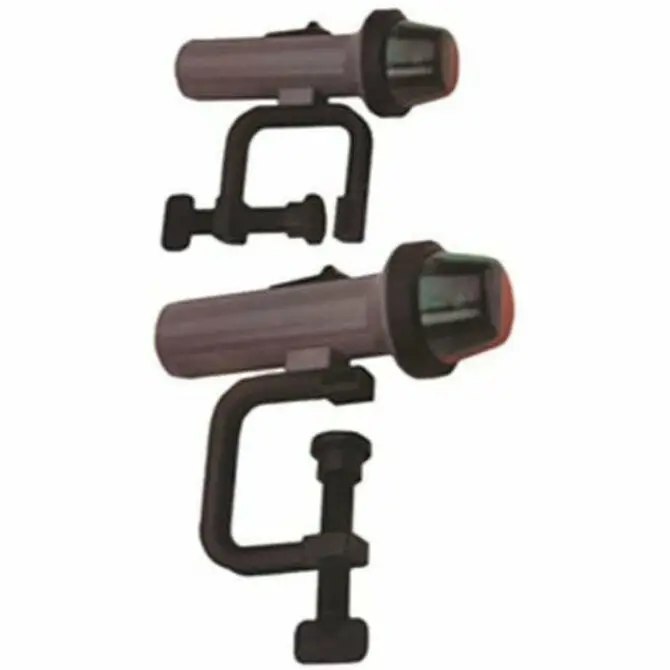 Fulton 2-D-Cell Portable Bowlite Light With Vertical C-Clamp Mount 1