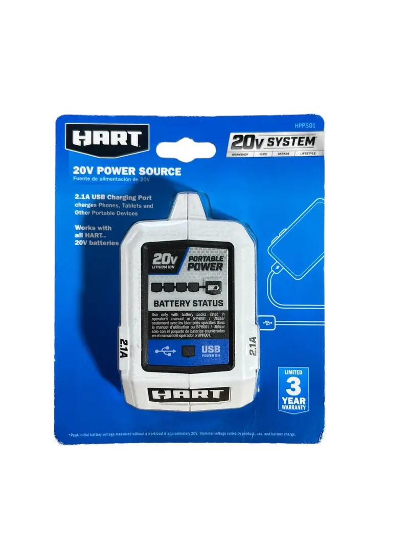 Hart 20V Portable Power Bank With Dual Usb Charging Ports – Bare Device 1