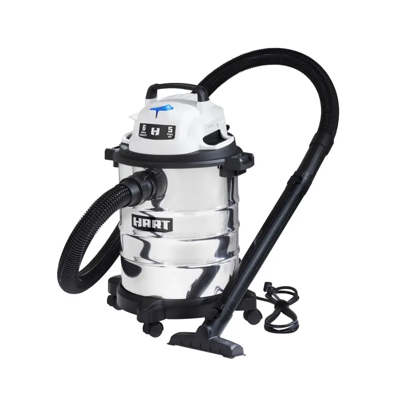 Hart 6-Gallon Stainless Steel Wet/Dry Vacuum Cleaner 1