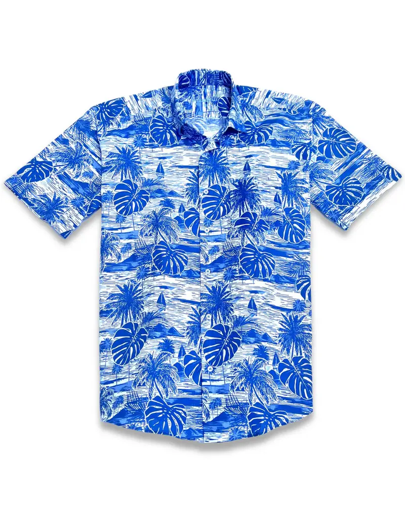 Hawaiianize Men'S Bahamas Tropical Print Shirt 1