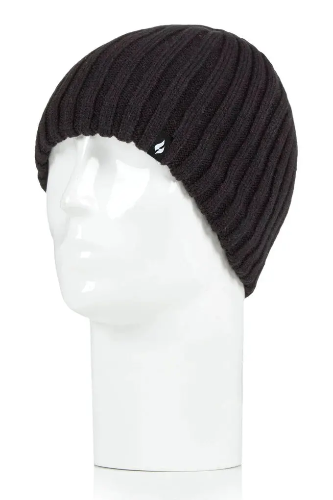 Heat Holders Hudson Fine-Rib Knit Hat – Slim-Fit Thermal Beanie 1