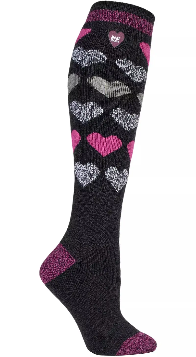 Heat Holders Women'S Lite Laura Hearts Over-The-Calf Socks 1