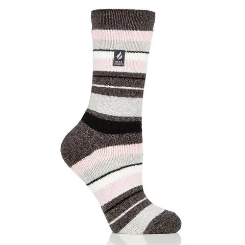 Heat Holders Women'S Peony-Print Striped Lightweight Socks 1