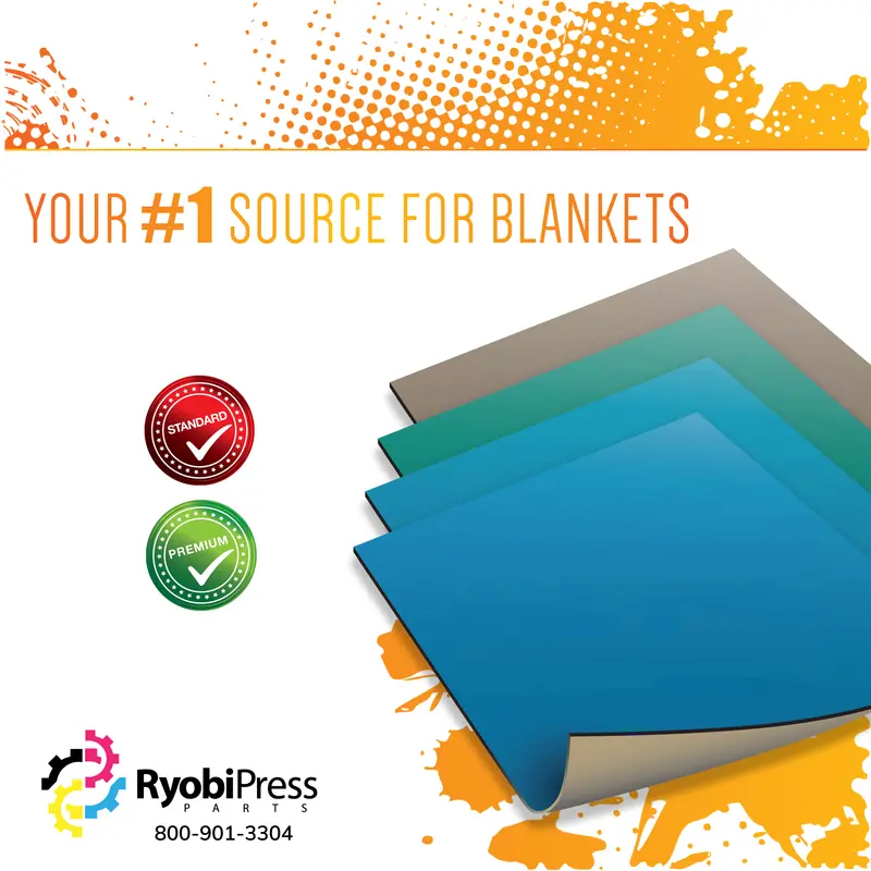 Heidelberg Gto 52 Printing Blanket – 17.5" × 20.5", Straight-Cut Edge 1