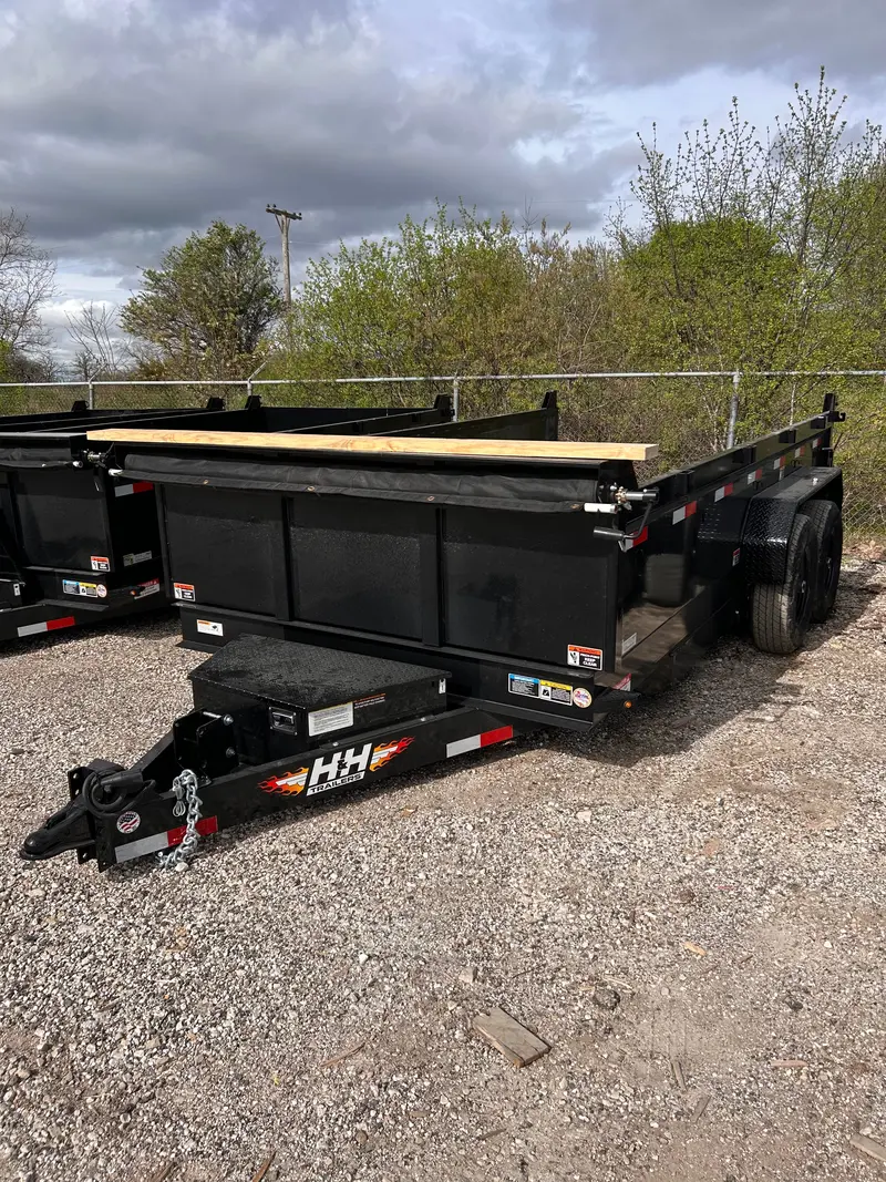 H&H Trailers H8314Dbw-B-140 14-Foot Industrial Dump Trailer – All-Terrain Ready 1