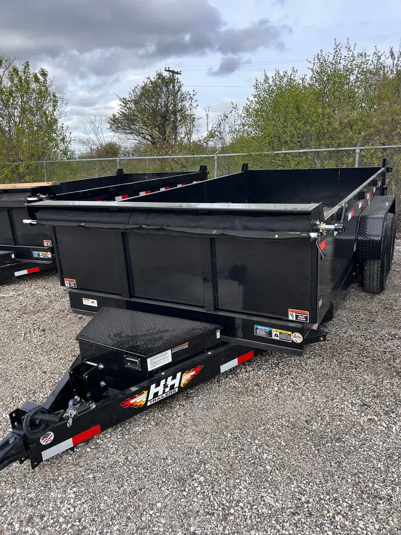 H&H Trailers H8314Dbw-B-140 14-Foot Industrial Dump Trailer – Reinforced Chassis 1