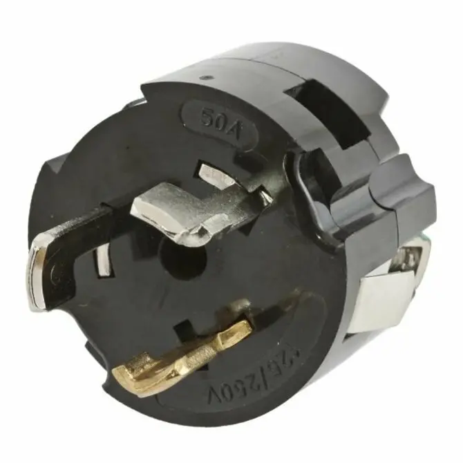 Hubbell 50-Amp, 125/250-Volt Replacement Power Inlet – Heavy-Duty Marine/Rv Wiring Device 1