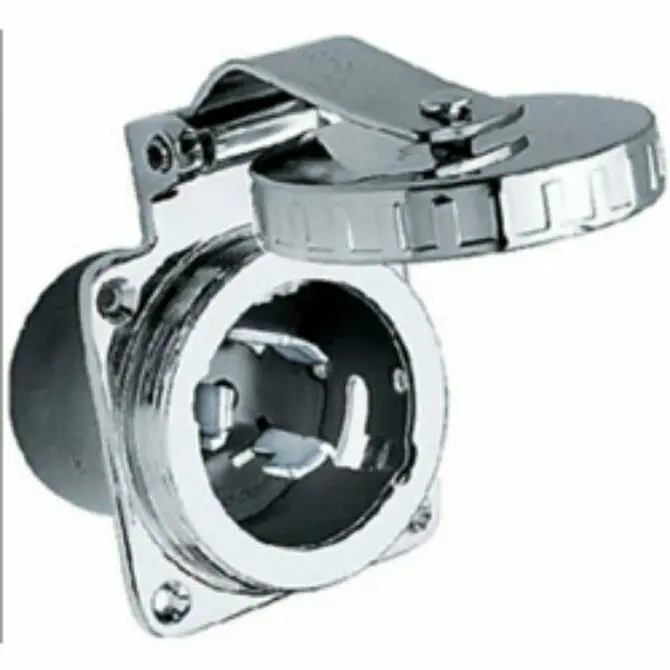 Hubbell 50A 125/250V Stainless Steel Inlet – Heavy-Duty Marine Power Input 1