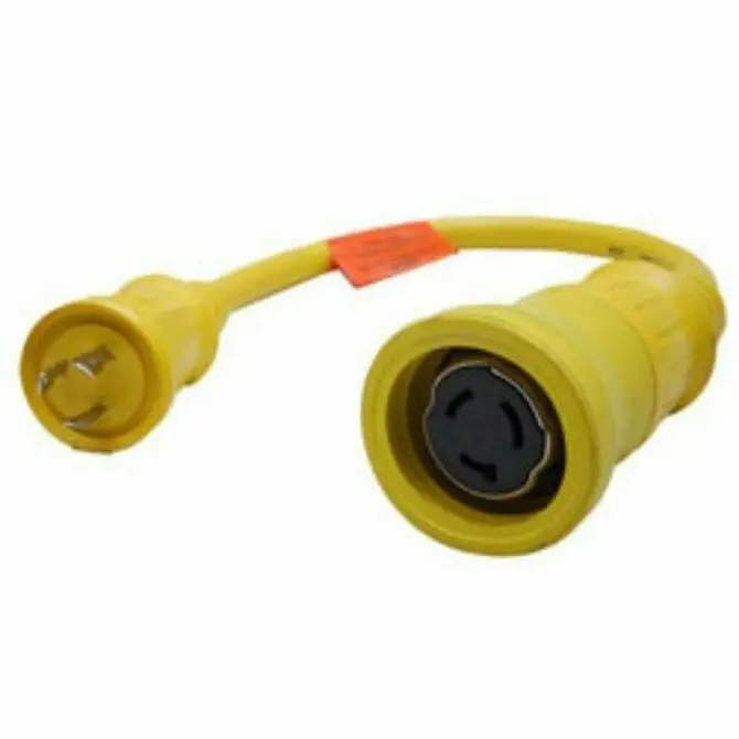 Hubbell 50A To 30A Pigtail Adapter – Yellow Housing 1
