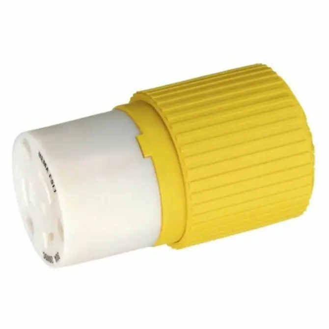 Hubbell Yellow Dc Fishing Reel Connector – 30A, 28V, Female 1