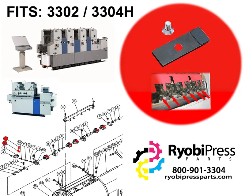 Impression Cylinder Gripper – Single-Unit Replacement Part For Print Cylinder Alignment 1