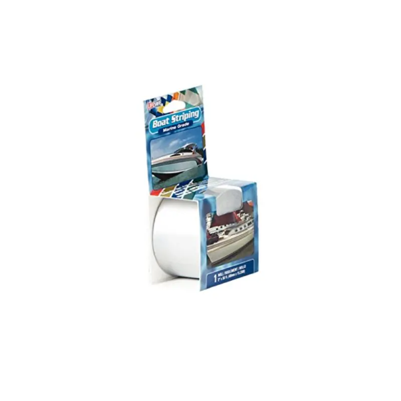 Incom White Marine Stripe Tape – 1" X 50' Roll, Uv-Resistant 1