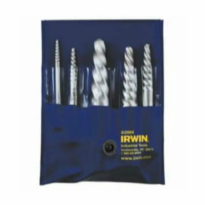 Irwin 9-Piece Broken Bolt Extractor Set – High-Strength Spiral Flute Extractors 1