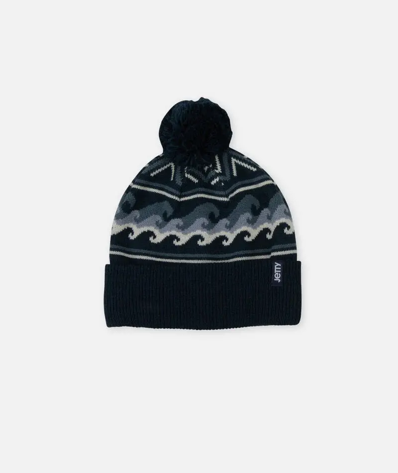 Jetty Nor-East Jacquard Beanie – Textured Knit Winter Hat 1