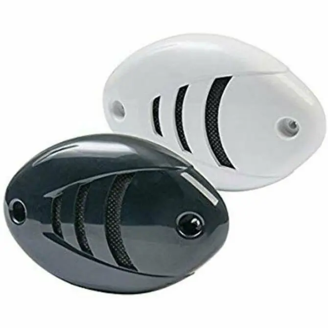 Marinco 12V Drop-In Low-Profile Horn – Black & White Stainless Grilles 1