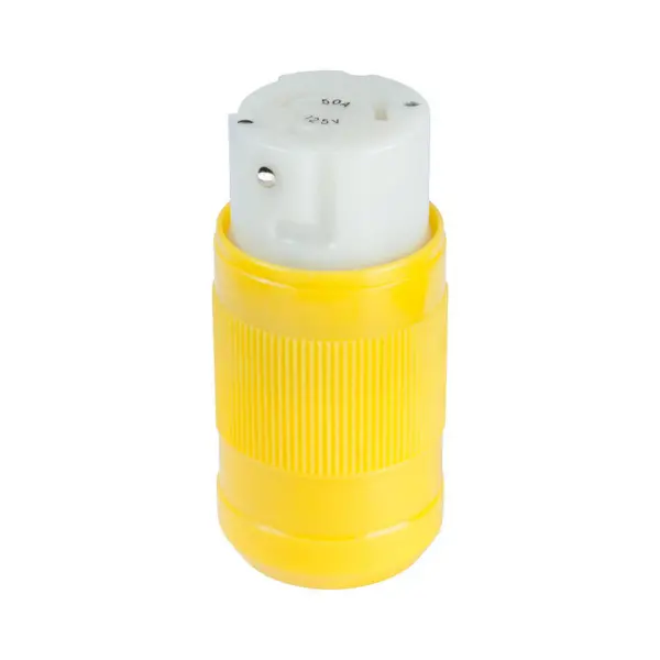 Marinco 50A 125V Yellow Female Power Inlet Connector 1
