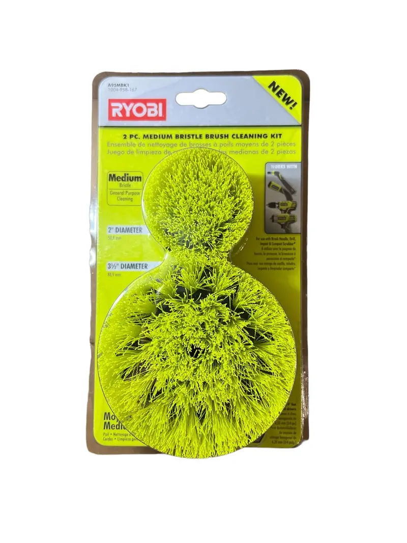 Medium-Stiffness Brush Cleaning Accessory Kit – 2-Piece Set 1