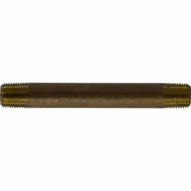 Midland 1/8" Brass Nipple – Short Male-Male Pipe Connector 1