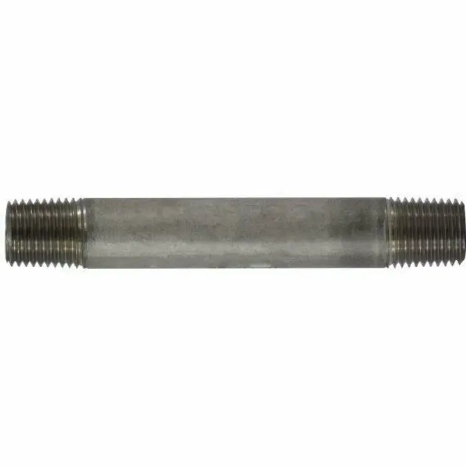 Midland 3/8" Stainless Steel Nipple – Heavy-Duty Threaded Spacing Fitting 1