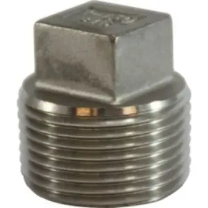 Midland Square Head Plug – Stainless Steel Threaded End Cap For Marine Fittings 1