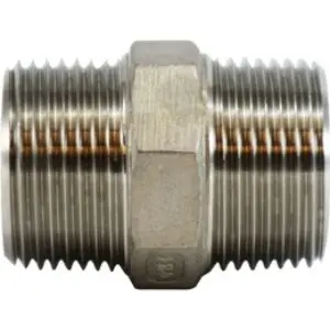 Midland Stainless Steel Hex Nipple – Precision-Machined Pipe Connector Fitting 1