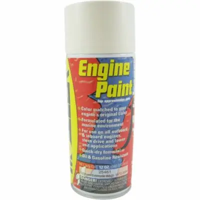 Moeller Johnson/Evinrude White Engine Spray Paint 1