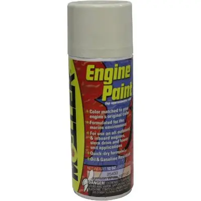 Moeller White Johnson/Evinrude Engine Spray Paint – Corrosion-Resistant 1
