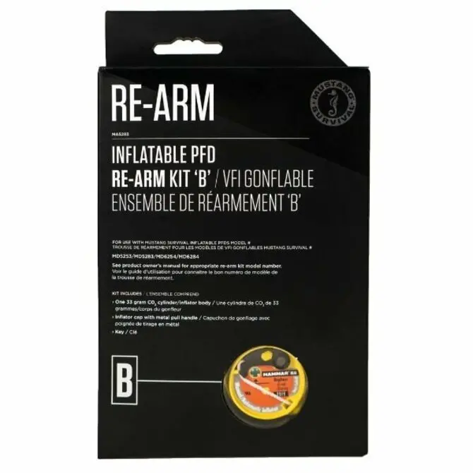 Mustang Survival B-Series Auto-Hydrostatic Re-Arm Kit – 33G Inflation System Refill 1