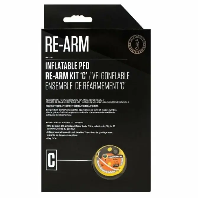 Mustang Survival C-33G Re-Arm Kit – Hammer-Actuated Auto/Hydrostatic Inflation 1