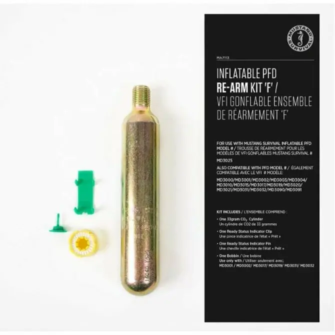 Mustang Survival F-33G Re-Arm Kit – Auto/Manual Inflation (Bayonet) 1